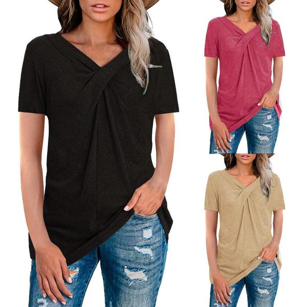 women's t-shirt summer t shirt women casual womens tee shirts v-neck tshirt plus size short sleeve ladies clothings solid color, White
women's t-shirt summer t shirt women casual womens tee shirts v-neck tshirt plus size short sleeve ladies clothings solid color, White