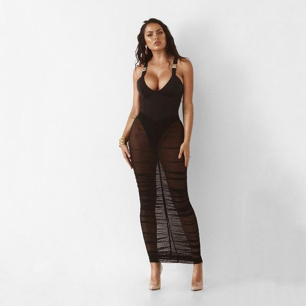 skirts women's slim fit skirt solid color net yarn perspective pleated long party bar home skirt#g30, Black
skirts women's slim fit skirt solid color net yarn perspective pleated long party bar home skirt#g30, Black