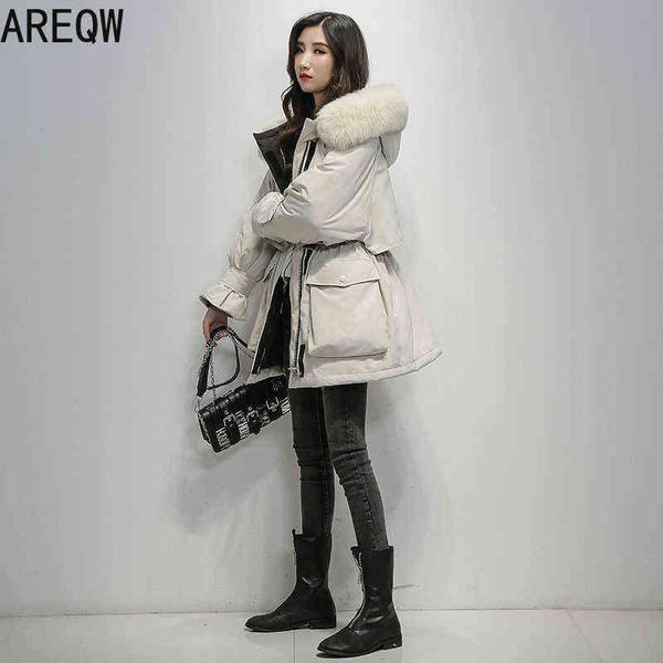 women's winter clothes korean loose parkas women's medium long thickened puffer jacket plus size clothing for women 211130, Black
women's winter clothes korean loose parkas women's medium long thickened puffer jacket plus size clothing for women 211130, Black