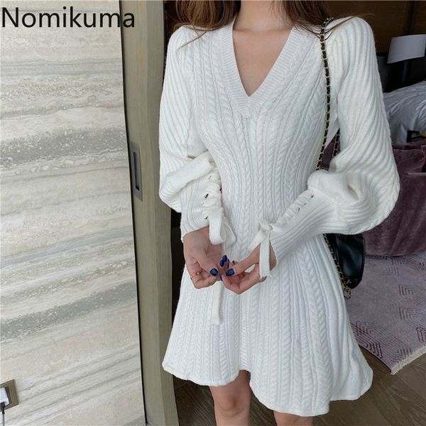 nomikuma puff sleeve a line mini dress solid color v neck slim waist knitted dresses women autumn sweet robe femme 3d304 210514, Black;gray
nomikuma puff sleeve a line mini dress solid color v neck slim waist knitted dresses women autumn sweet robe femme 3d304 210514, Black;gray