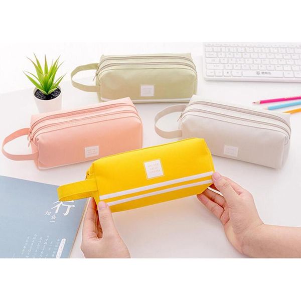 creative colorful large capacity fabric pencil case bag school office stationery bags
creative colorful large capacity fabric pencil case bag school office stationery bags