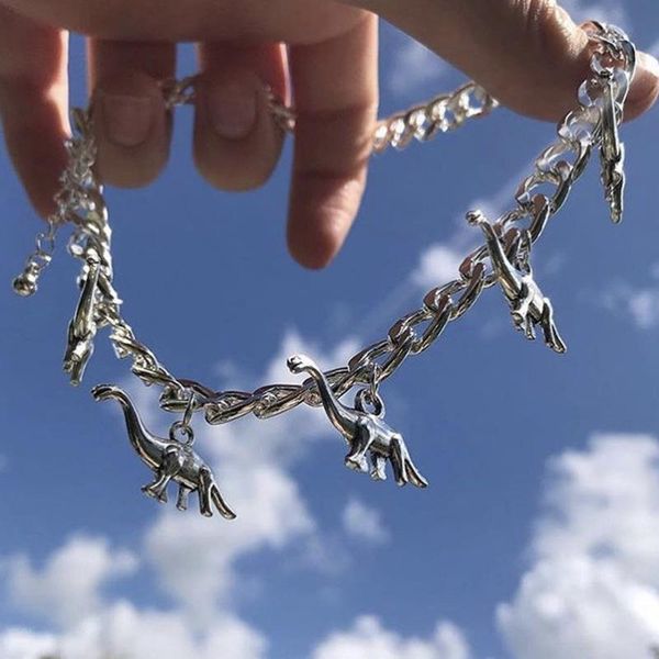 chains 2021 vintage harajuku goth punk metal dinosaur shape pendant chain choker necklace for women egirl cool hip hop trendy jewelry, Silver
chains 2021 vintage harajuku goth punk metal dinosaur shape pendant chain choker necklace for women egirl cool hip hop trendy jewelry, Silver