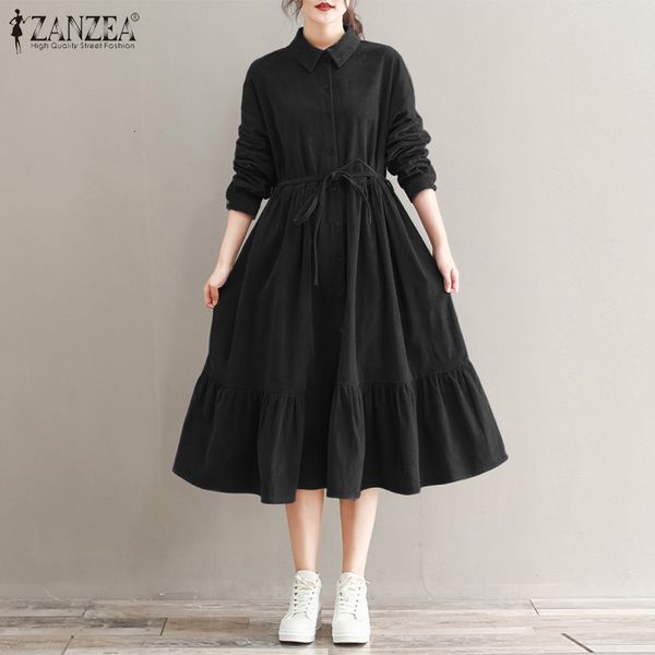women's blouses & shirts 2021 zanzea spring casual long sleeve ruffle dresses vintage corduroy shirt dress women lace-up sundress, White
women's blouses & shirts 2021 zanzea spring casual long sleeve ruffle dresses vintage corduroy shirt dress women lace-up sundress, White