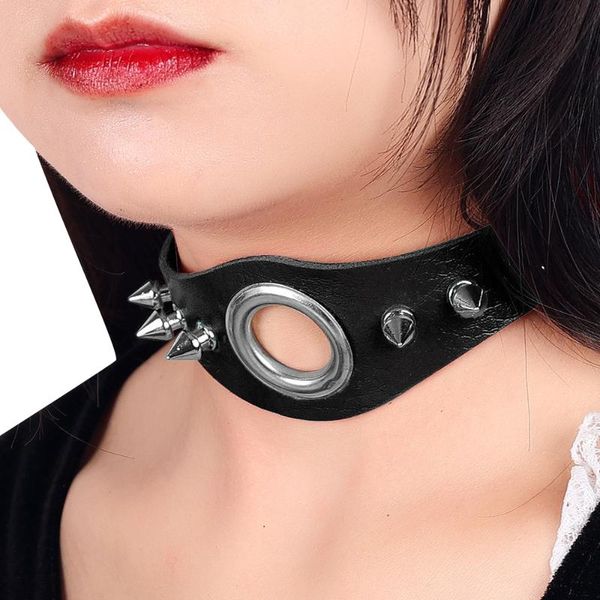 chains women birthday party gift punk style necklace round spike collar choker gothic halloween pendant jewelry, Silver
chains women birthday party gift punk style necklace round spike collar choker gothic halloween pendant jewelry, Silver