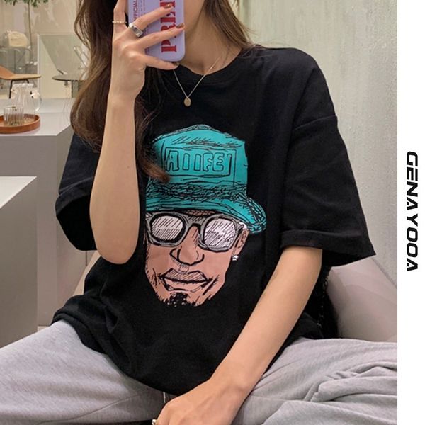 genayooa harajuku print shirts summer streetwear loose funny oversized t shirt women korean o neck ladies 210417, White
genayooa harajuku print shirts summer streetwear loose funny oversized t shirt women korean o neck ladies 210417, White