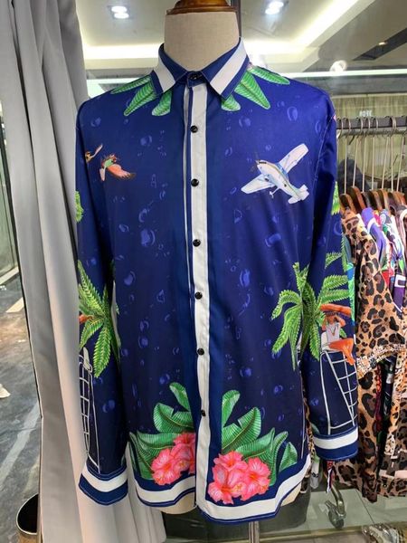 men's casual shirts zk523 fashion 2021 runway luxury european design party style clothing, White;black
men's casual shirts zk523 fashion 2021 runway luxury european design party style clothing, White;black