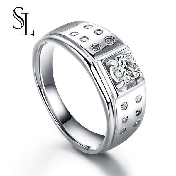 cluster rings sl solitaire male ring 925 sterling silver cz stone engagement wedding band for men luxury party jewelry, Golden;silver
cluster rings sl solitaire male ring 925 sterling silver cz stone engagement wedding band for men luxury party jewelry, Golden;silver