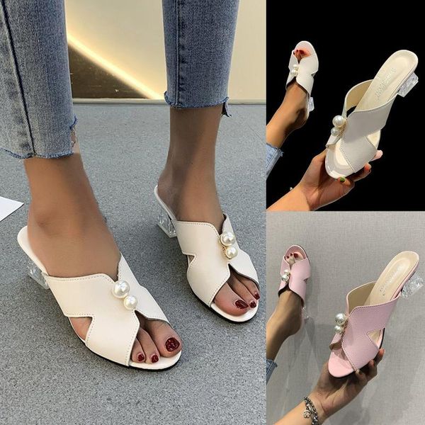 slippers heels pearl clear transparent summer femme peep toe cup heel dress sandals women shoes pumps thick, Black
slippers heels pearl clear transparent summer femme peep toe cup heel dress sandals women shoes pumps thick, Black