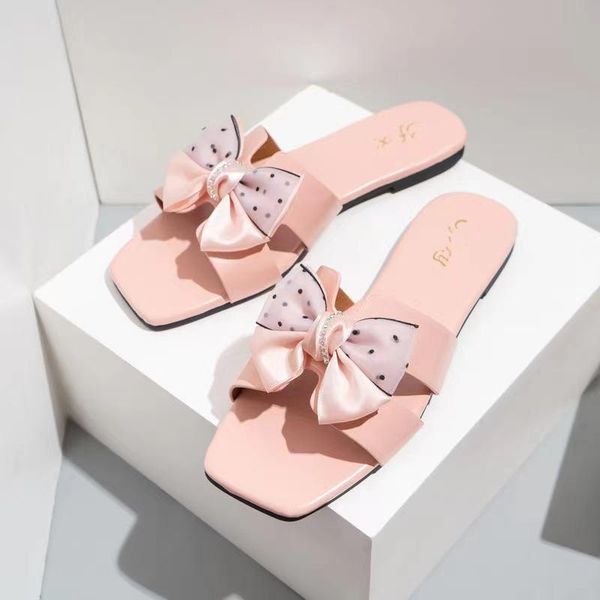 slippers women flat casual shoes lovely bow-tie open square toe summer slides for girls size 42, Black
slippers women flat casual shoes lovely bow-tie open square toe summer slides for girls size 42, Black