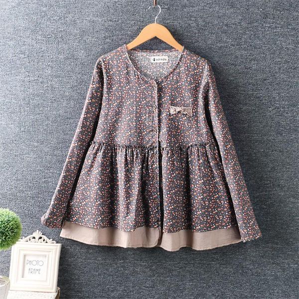 women's blouses & shirts 2021 spring style japanese forest retro floral loose round neck cotton and linen long-sleeved blous bottomin, White
women's blouses & shirts 2021 spring style japanese forest retro floral loose round neck cotton and linen long-sleeved blous bottomin, White