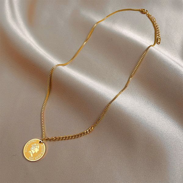 xianlan416 titanium steel round the niche collarbone chain pendant necklace female light luxury brand temperament web celebrity in, Silver
xianlan416 titanium steel round the niche collarbone chain pendant necklace female light luxury brand temperament web celebrity in, Silver