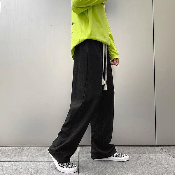 men's pants fall drawstring sweatpants loose straight ins korean style trendy brand high street sports, Black
men's pants fall drawstring sweatpants loose straight ins korean style trendy brand high street sports, Black