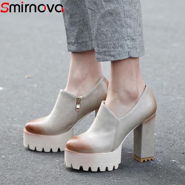 dress shoes smirnova big size 33-42 fashion spring woman round toe zip thick high heels women platform pumps, Black
dress shoes smirnova big size 33-42 fashion spring woman round toe zip thick high heels women platform pumps, Black