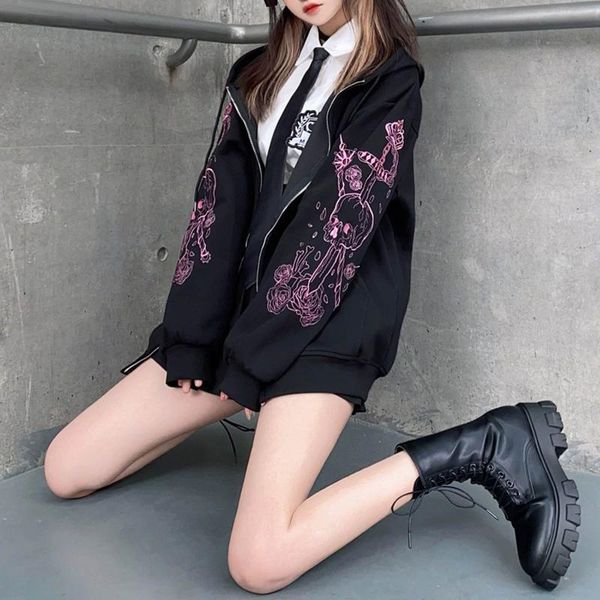 women's hoodies & sweatshirts y2k oversized hooded women printed zipper tie loose hoodie sweatshirt winter warm streetwear pullovers th, Black
women's hoodies & sweatshirts y2k oversized hooded women printed zipper tie loose hoodie sweatshirt winter warm streetwear pullovers th, Black