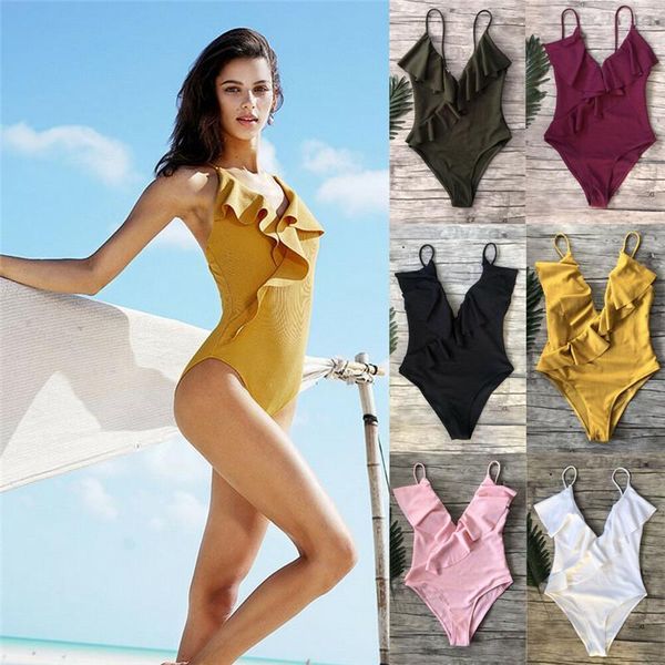 one-piece suits women lady ruffles hater swimsuit deep v padded push up one piece monokinis femme sport pure color maillot de bain 2021
one-piece suits women lady ruffles hater swimsuit deep v padded push up one piece monokinis femme sport pure color maillot de bain 2021