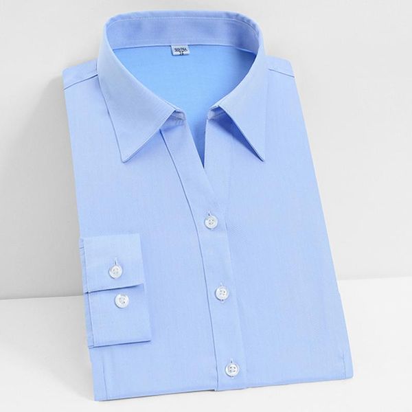 women's blouses & shirts v-neck office lady long sleeve non iron blouse cotton standard-fit solid/striped basic simple femal dress shir, White
women's blouses & shirts v-neck office lady long sleeve non iron blouse cotton standard-fit solid/striped basic simple femal dress shir, White
