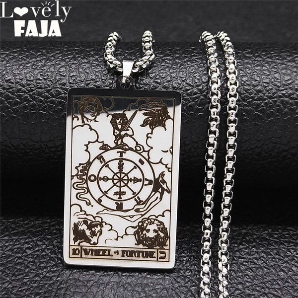 pendant necklaces stainless steel viking tarot necklace women/men chain the wheel of fortune jewelry acero inoxidable n4014s03, Silver
pendant necklaces stainless steel viking tarot necklace women/men chain the wheel of fortune jewelry acero inoxidable n4014s03, Silver
