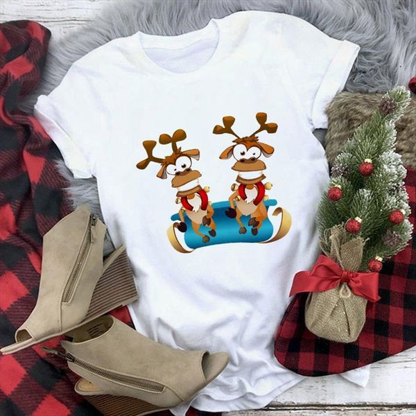 fashion cute reindeer graphic harajuku women t shirt vogue christmas clothes, White
fashion cute reindeer graphic harajuku women t shirt vogue christmas clothes, White