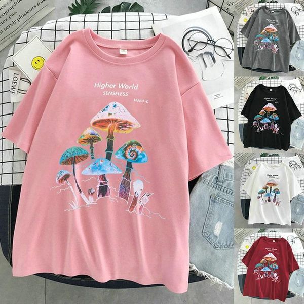 women's t-shirt harajuku colorful mushroom print street casual streetwear 2021 pullover female mens fashion, White
women's t-shirt harajuku colorful mushroom print street casual streetwear 2021 pullover female mens fashion, White
