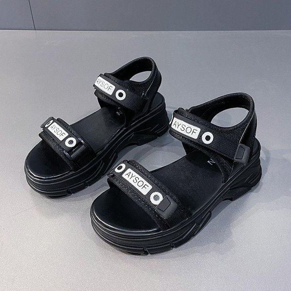dress shoes sandals women summer fashion women's 2021 round head comfortable all-match female casual platform, Black
dress shoes sandals women summer fashion women's 2021 round head comfortable all-match female casual platform, Black