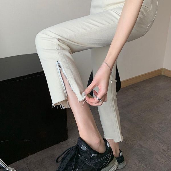 women's jeans high waist cigarette tube zipper burr casual pants women loose straight spring summer 2021 beige skinny vaqueros mujer, Blue
women's jeans high waist cigarette tube zipper burr casual pants women loose straight spring summer 2021 beige skinny vaqueros mujer, Blue