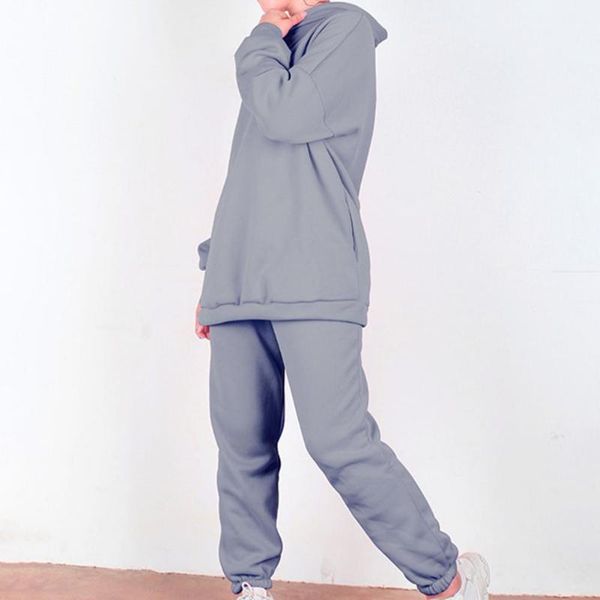 women's two piece pants womens solid casual sets color suit long sleeve thick hooded lady basic sweatshirts suits autumn clothing, White
women's two piece pants womens solid casual sets color suit long sleeve thick hooded lady basic sweatshirts suits autumn clothing, White