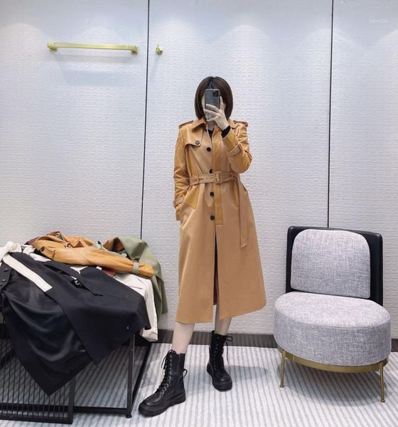 women's trench coats spring and autumn fashion high-quality contrast color woven collar sheepskin windbreaker coat, royal sister temper, Tan;black
women's trench coats spring and autumn fashion high-quality contrast color woven collar sheepskin windbreaker coat, royal sister temper, Tan;black
