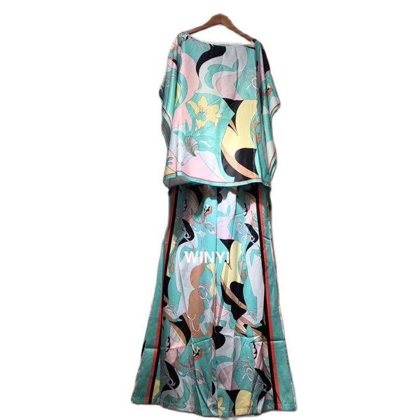 two-piece suit, trousers and jacket over size batwing sleeve star dress women elastic silk floor length fashion tide women's two piece, White
two-piece suit, trousers and jacket over size batwing sleeve star dress women elastic silk floor length fashion tide women's two piece, White