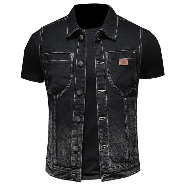 men's jackets spring and autumn sleeveless denim vest retro self-cultivation tide brand locomotive wild large size waistcoat high-e, Black;brown
men's jackets spring and autumn sleeveless denim vest retro self-cultivation tide brand locomotive wild large size waistcoat high-e, Black;brown