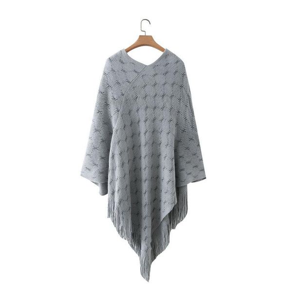 women's sweaters spring autumn women oversized cozy cape pullover with tassels design casual tippet sweater fringe cappa knitwear cl, White;black
women's sweaters spring autumn women oversized cozy cape pullover with tassels design casual tippet sweater fringe cappa knitwear cl, White;black