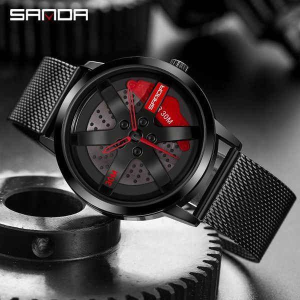 wristwatches sanda brand men's watches wheel series dial men fashion quartz waterproof mesh wristwatch relogio masculino p1075, Slivery;brown
wristwatches sanda brand men's watches wheel series dial men fashion quartz waterproof mesh wristwatch relogio masculino p1075, Slivery;brown