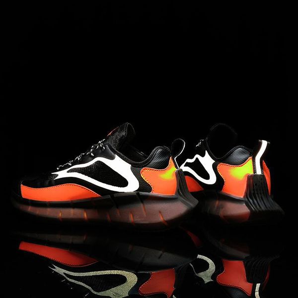 464748 size luminous sneakers mens summer new youth flying woven breathable mesh surface shock absorption soft bottom running shoes, Black;white
464748 size luminous sneakers mens summer new youth flying woven breathable mesh surface shock absorption soft bottom running shoes, Black;white