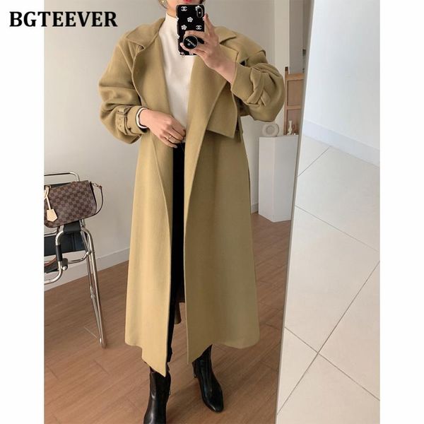women's wool & blends bgteever chic vintage women thicken solid blend coats 2021 full sleeve belted female long overcoats winter woolen, Black
women's wool & blends bgteever chic vintage women thicken solid blend coats 2021 full sleeve belted female long overcoats winter woolen, Black