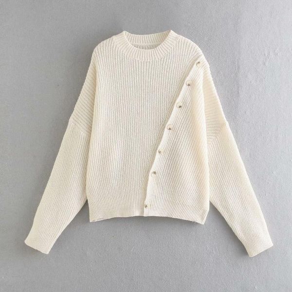 women's sweaters women 2021 autumn winter beige buttons knitted sweater jumper female oversize pullovers chic, White;black
women's sweaters women 2021 autumn winter beige buttons knitted sweater jumper female oversize pullovers chic, White;black