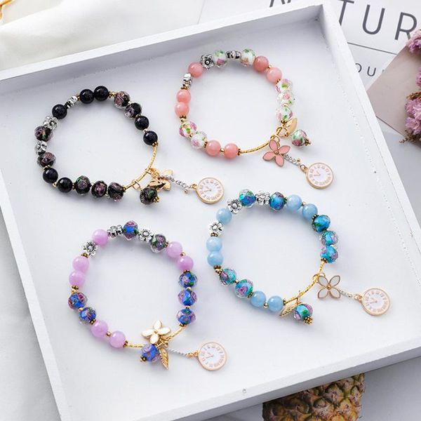 link, chain colored glaze bracelet female ins geometric personality student simple jewelry sen system girlfriends, Black
link, chain colored glaze bracelet female ins geometric personality student simple jewelry sen system girlfriends, Black