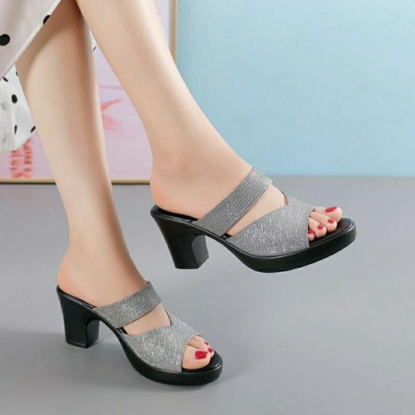 waterproof platform thick bottom heel anti-slip mother shoes slippers fashion fish mouth for women, Black
waterproof platform thick bottom heel anti-slip mother shoes slippers fashion fish mouth for women, Black