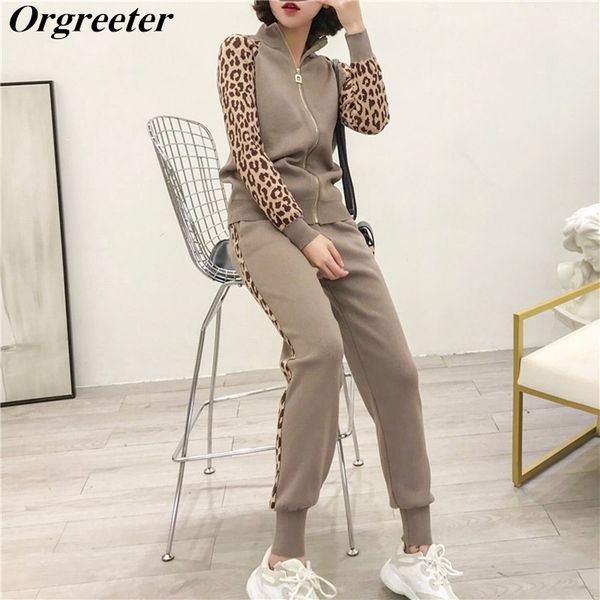 leopard print patchwork half turtleneck zipper knit cardigans +pencil pants women fashion tracksuits jacket trousers 2 piece set 210525, White
leopard print patchwork half turtleneck zipper knit cardigans +pencil pants women fashion tracksuits jacket trousers 2 piece set 210525, White