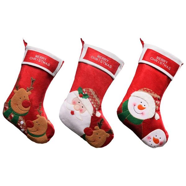 christmas decorations socks with snowman santa elk bear printing fireplace xmas tree decoration gifts candy bag year 1pc red stockings
christmas decorations socks with snowman santa elk bear printing fireplace xmas tree decoration gifts candy bag year 1pc red stockings