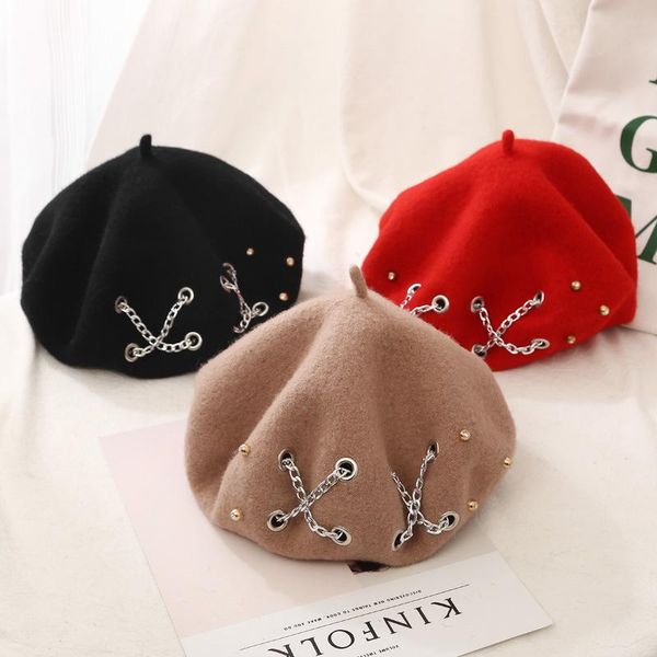 Berets 202109-19-072407 Autumn Winter Wool Blendedn Chain Decoration Lady Beret Hat Men Women Leisure Painter, Blue;gray
Berets 202109-19-072407 Autumn Winter Wool Blendedn Chain Decoration Lady Beret Hat Men Women Leisure Painter, Blue;gray