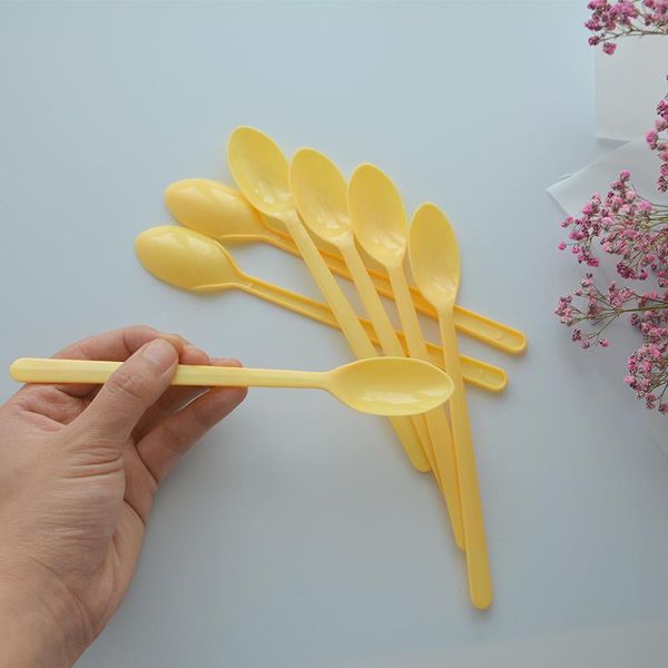 disposable flatware 65pcs long handle thick plastic stirring spoon coffee pudding portable household commercial kitchen tool
disposable flatware 65pcs long handle thick plastic stirring spoon coffee pudding portable household commercial kitchen tool