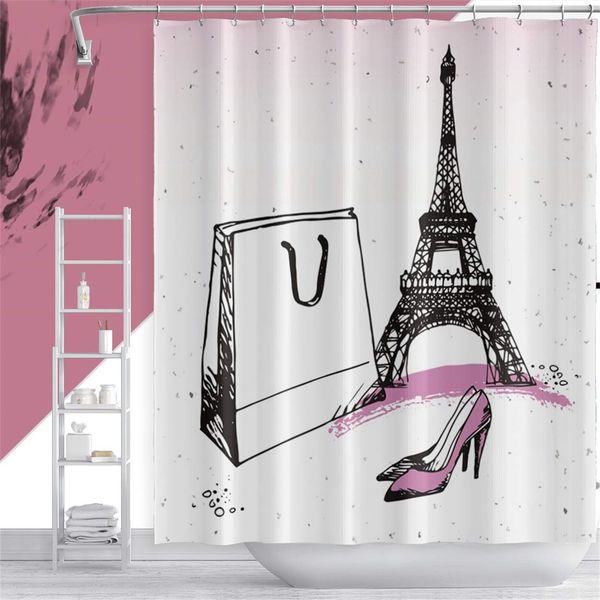 60x72inch building shower curtain abstract french paris eiffel tower white bag pink high heels hand-painted bathroom curtain
60x72inch building shower curtain abstract french paris eiffel tower white bag pink high heels hand-painted bathroom curtain