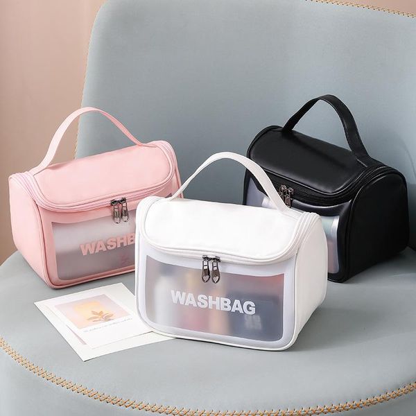 translucent cosmetic bag pvc scrub wash bags portable large capacity storage pu flip & cases
translucent cosmetic bag pvc scrub wash bags portable large capacity storage pu flip & cases