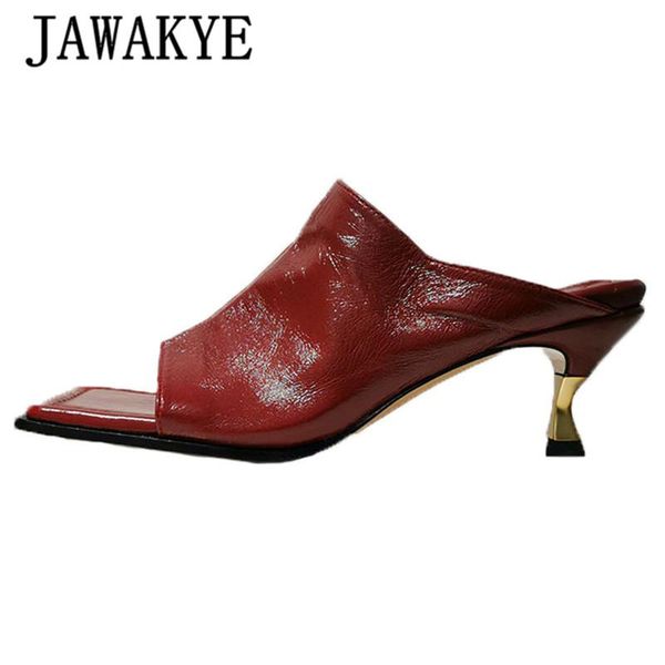 slippers spring summer open-toe female sandals wrinkled leather tapered metal heel high-heeled square toe rome flip flops, Black
slippers spring summer open-toe female sandals wrinkled leather tapered metal heel high-heeled square toe rome flip flops, Black