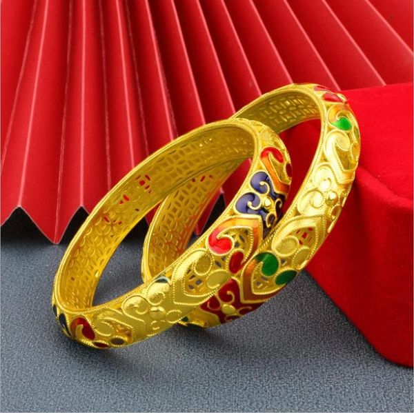 bangle hi c 6cm enamel wedding bracelet 24k yellow gold plated hollow out flower engagement bangles for women jewelry bride, Black
bangle hi c 6cm enamel wedding bracelet 24k yellow gold plated hollow out flower engagement bangles for women jewelry bride, Black