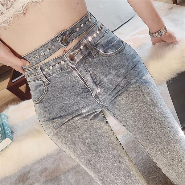 s hollow out pencil pants womens jeans spring clothing style elegant diamond set high waist woman kz254, Blue
s hollow out pencil pants womens jeans spring clothing style elegant diamond set high waist woman kz254, Blue