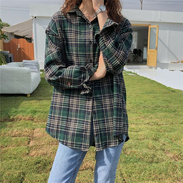 japanese plaid leisure geometric large size office loose all match women casual blouses long sleeve shirts 210421, White
japanese plaid leisure geometric large size office loose all match women casual blouses long sleeve shirts 210421, White