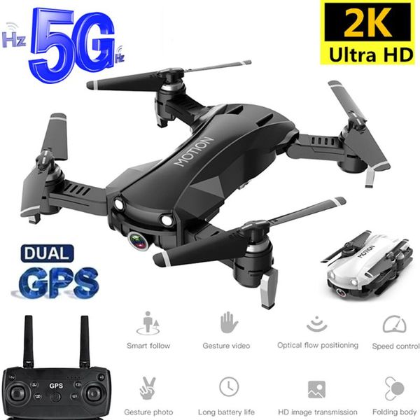 drone 5g wifi fpv smart follow quadrocopter with camera 2k hd adjustment high hold headless mode #e drones