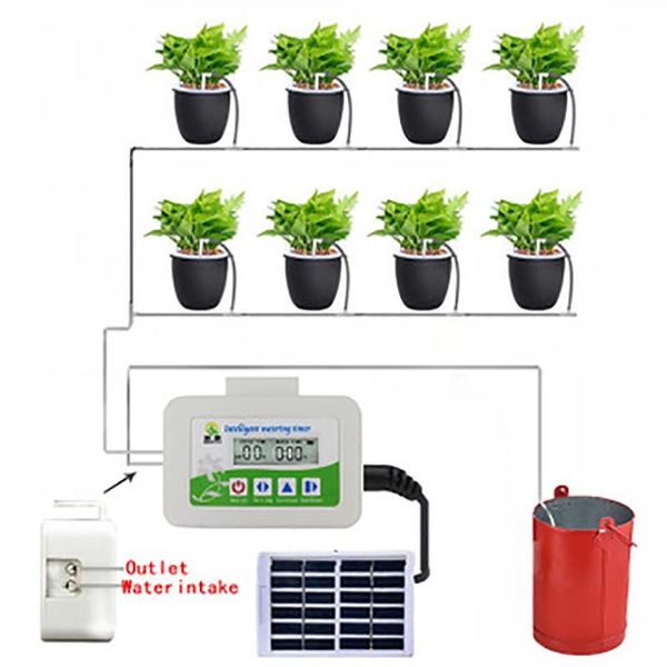 intelligent solar energy garden automatic watering device potted plant drip irrigation water timer set tool equipments
intelligent solar energy garden automatic watering device potted plant drip irrigation water timer set tool equipments