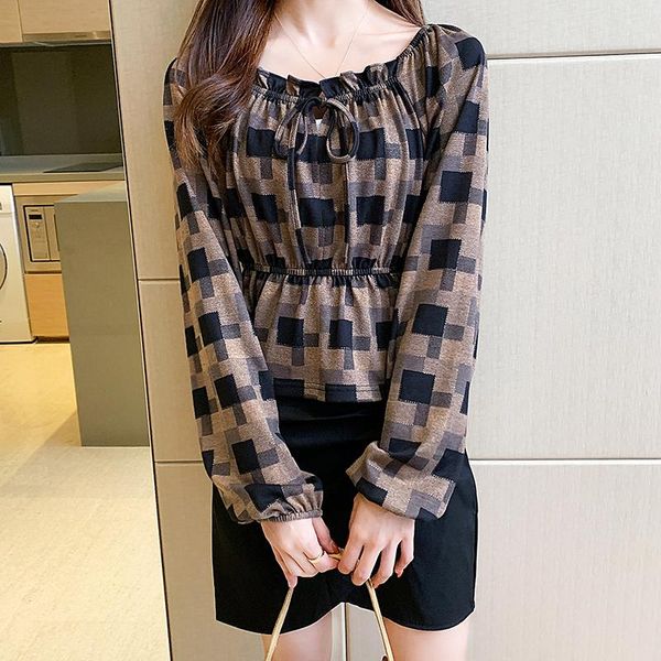 plaid chiffion shirt women blouse 2021 autumn vintage bow slash neck long sleeve tunic shirts feminine korean fashion clothing women's, White
plaid chiffion shirt women blouse 2021 autumn vintage bow slash neck long sleeve tunic shirts feminine korean fashion clothing women's, White