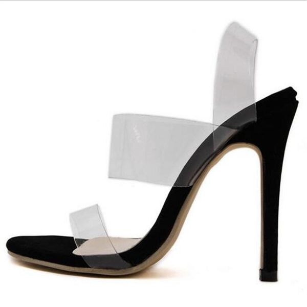 women sandals pvc slip on 12cm thin heels high round toe shallow shoes sandalias mujer 2021 size 35-42 beige black
women sandals pvc slip on 12cm thin heels high round toe shallow shoes sandalias mujer 2021 size 35-42 beige black